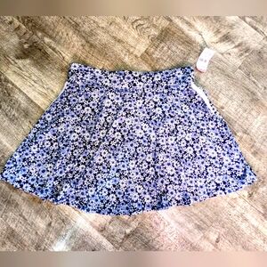 Joe Boxer Women's Juniors Floral Blue Skater Skirt Sz. S NWT